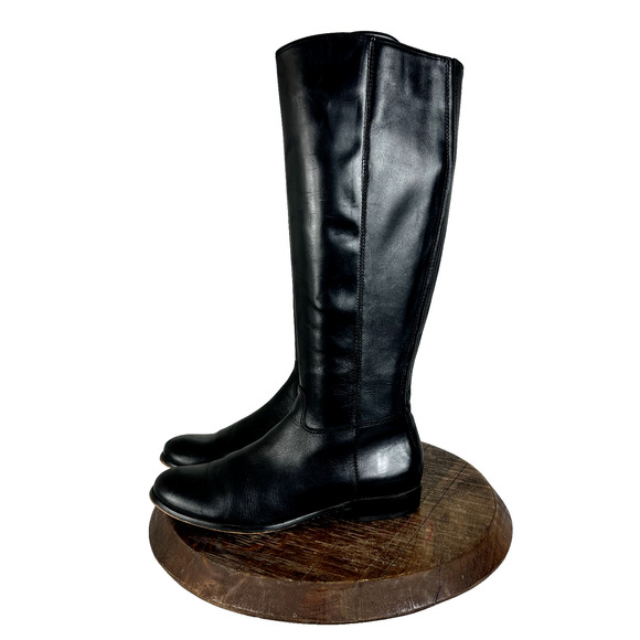 CORSO COMO Boots Womens 8.5 Classics Knee High Riding in Black  Leather - Picture 1 of 13